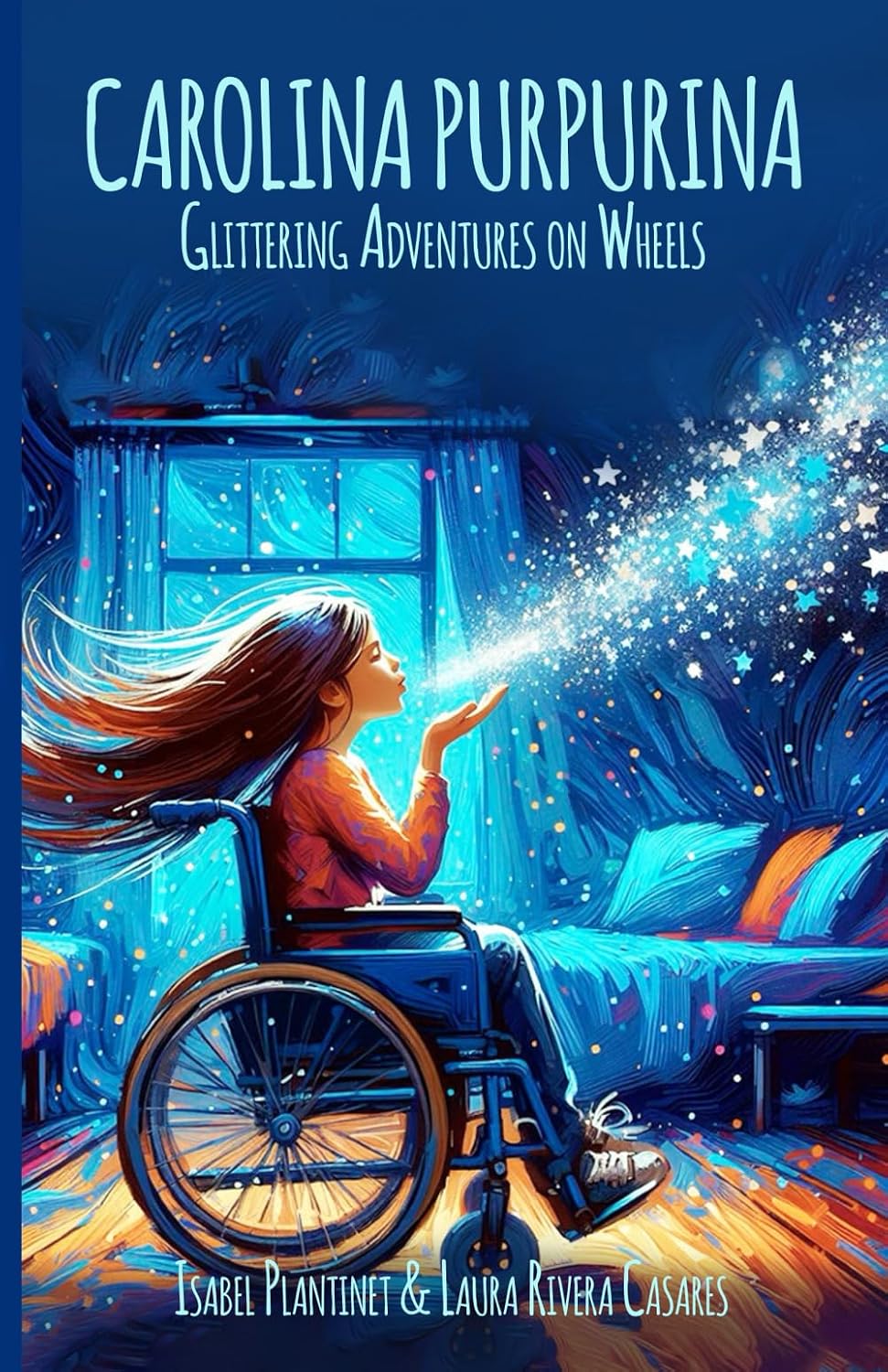 Copertina di «Glittering Adventures on Wheels», edizione inglese