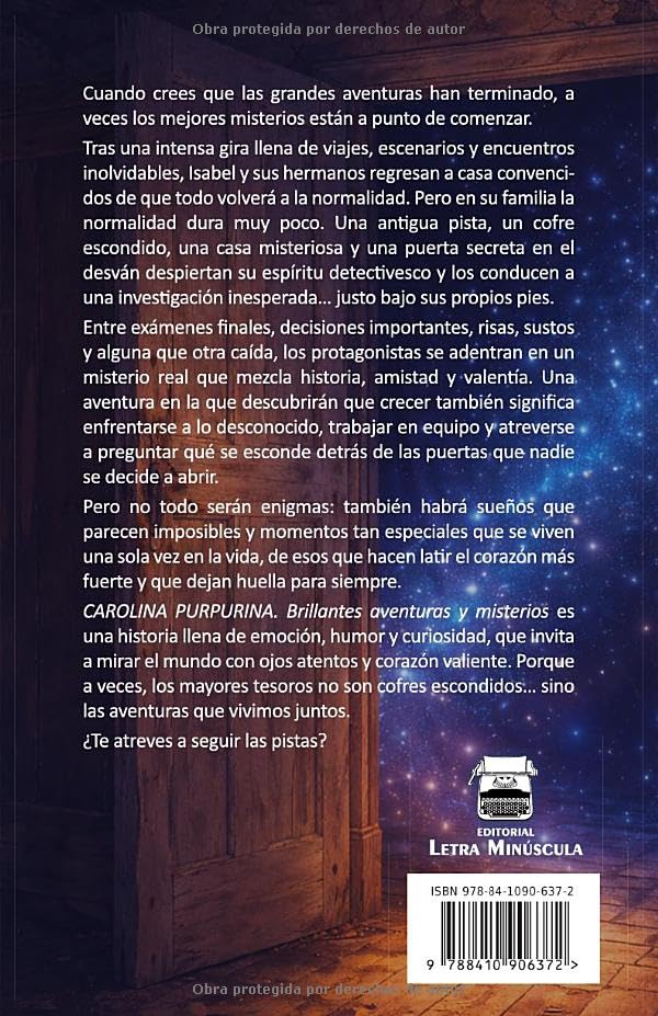 Retro di copertina di «Brillantes aventuras y misterios», edizione spagnola